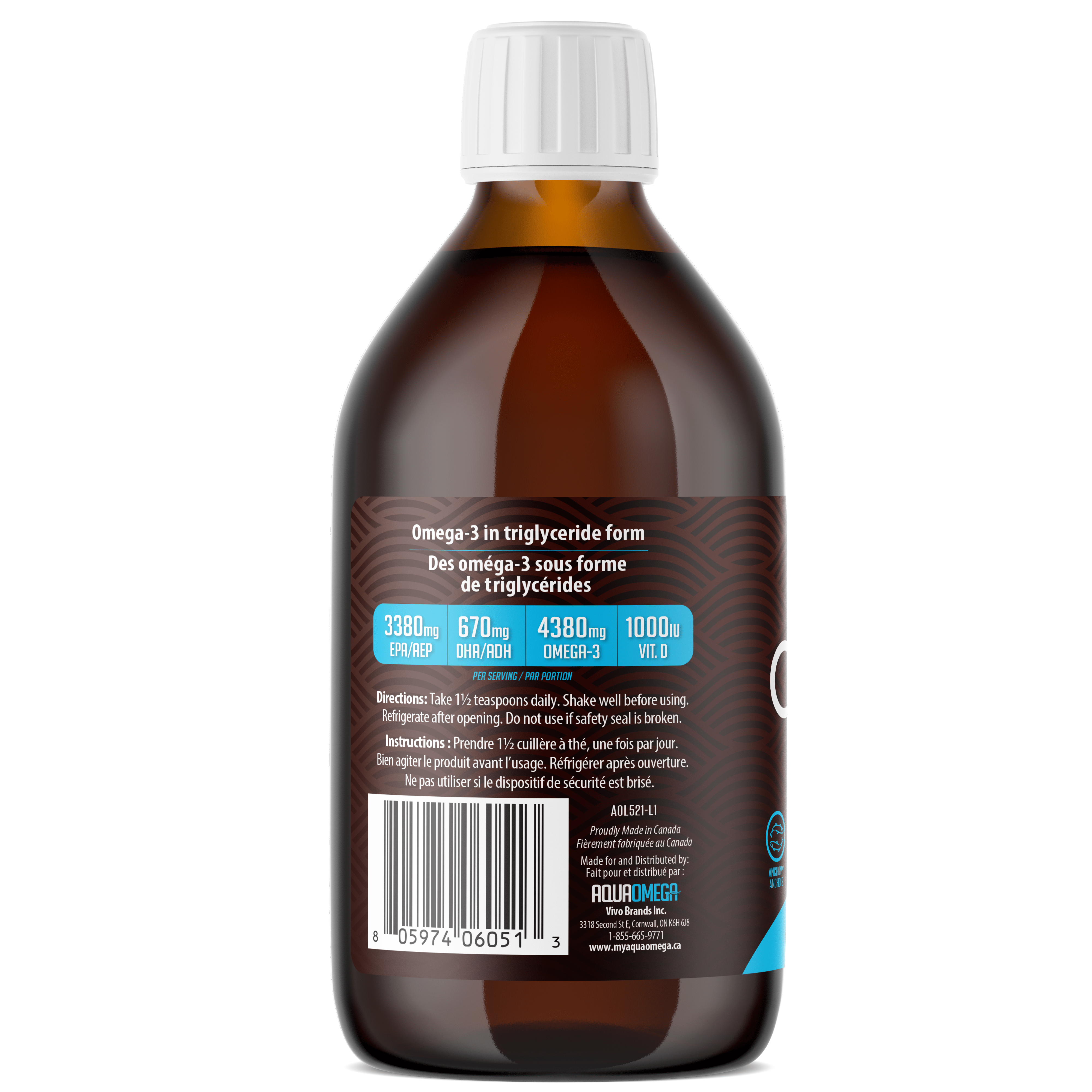 AquaOmega High EPA Omega-3 450ml