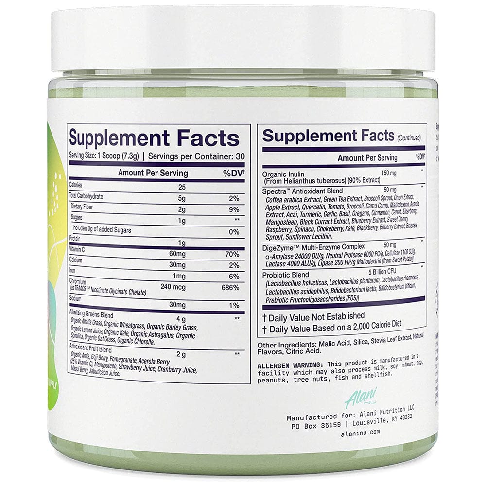Alani Nu Super Greens, 30 servings | Alani Nu Supplements Canada
