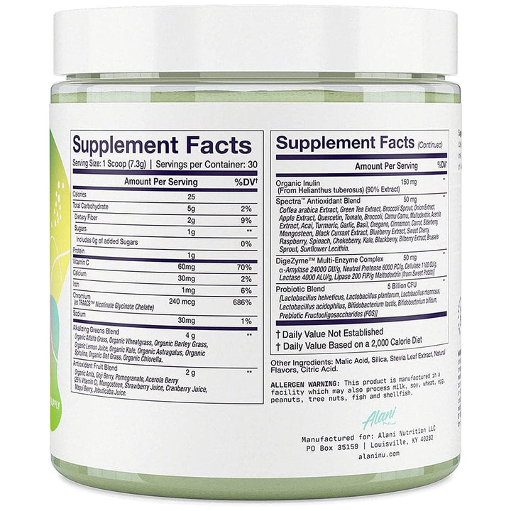Alani Nu Super Greens, 30 servings | Alani Nu Supplements Canada