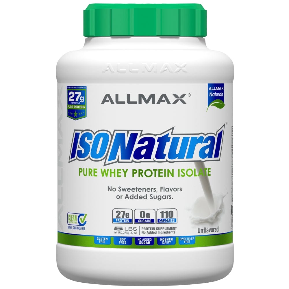 Allmax IsoNatural 5lbs | 100% Natural Whey Protein Isolate