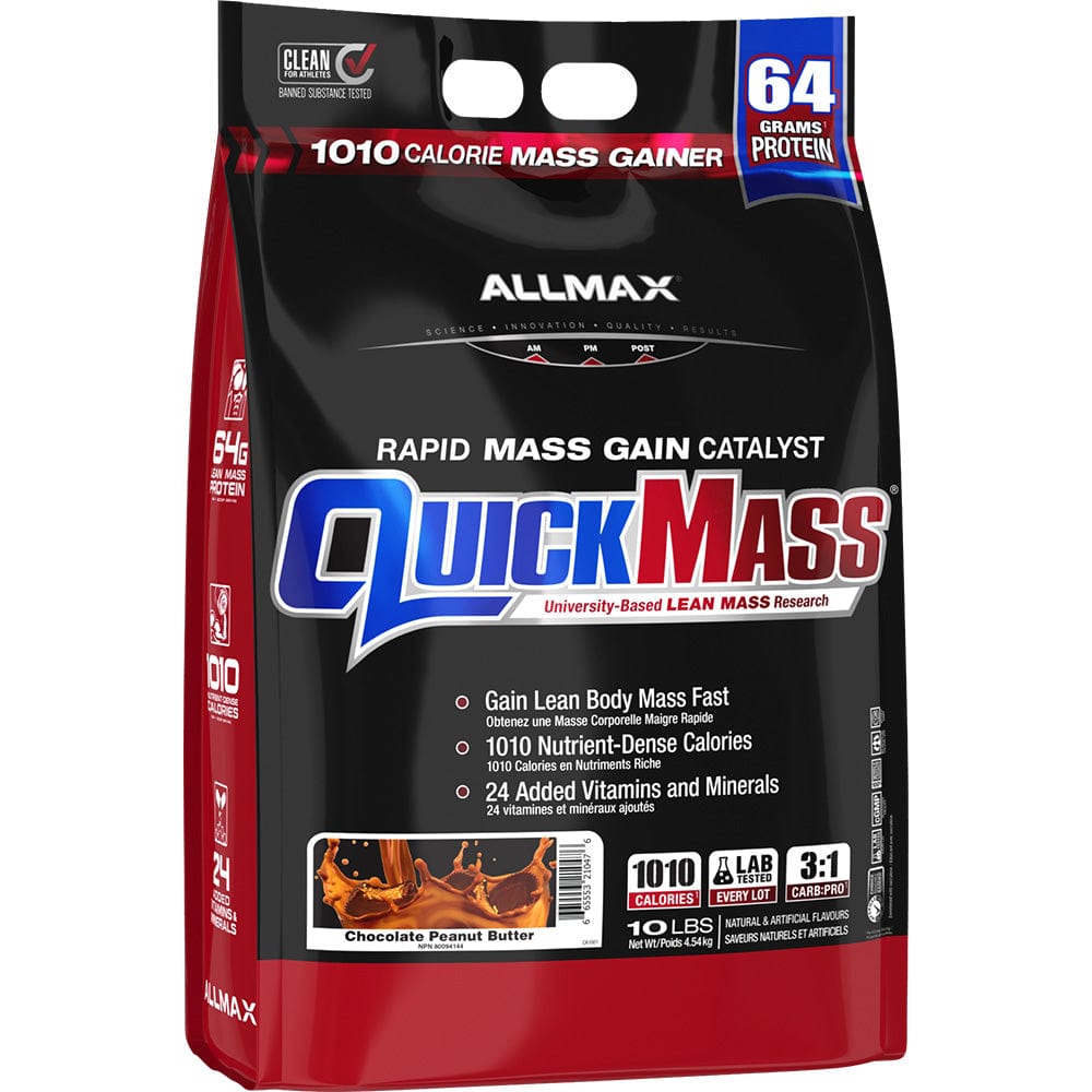 Allmax QuickMass Loaded, 10lbs | Best Muscle Builder Weight Gainer