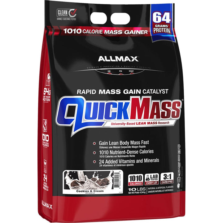 Allmax QuickMass Loaded, 10lbs | Best Muscle Builder Weight Gainer