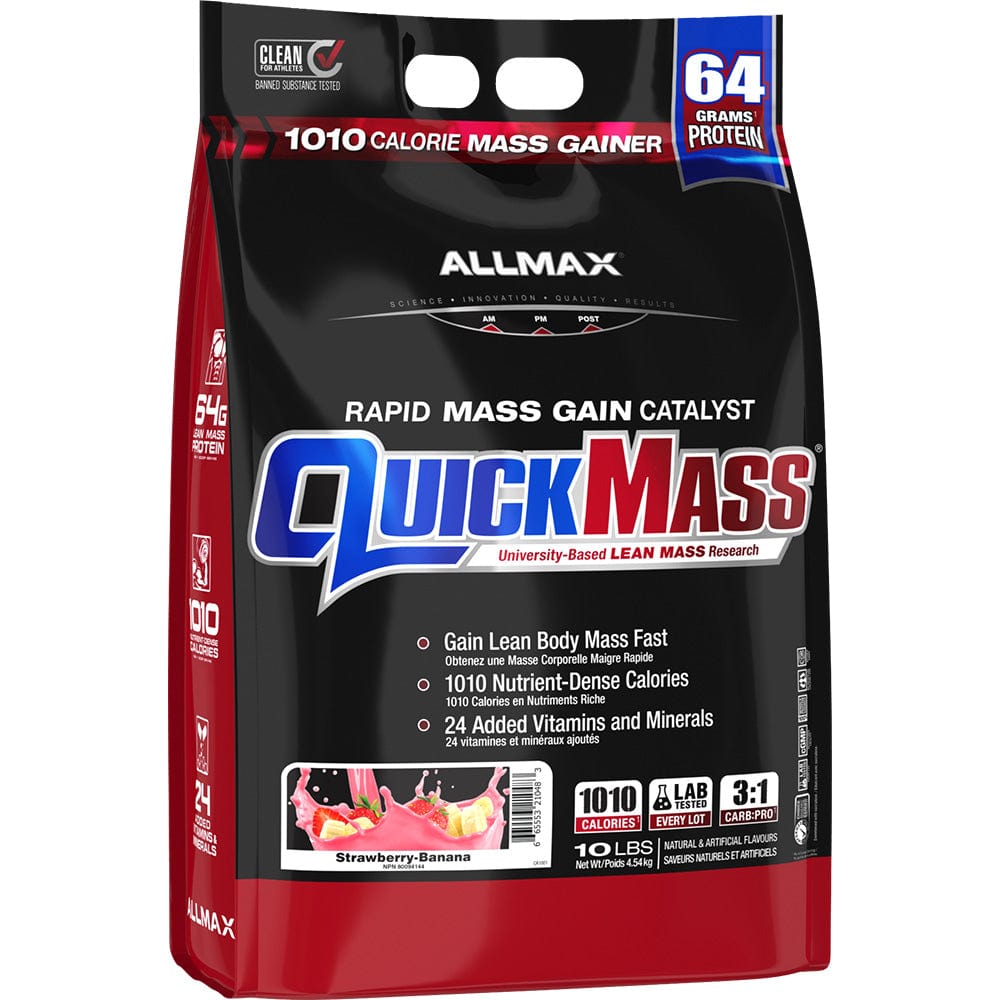 Allmax QuickMass Loaded, 10lbs | Best Muscle Builder Weight Gainer