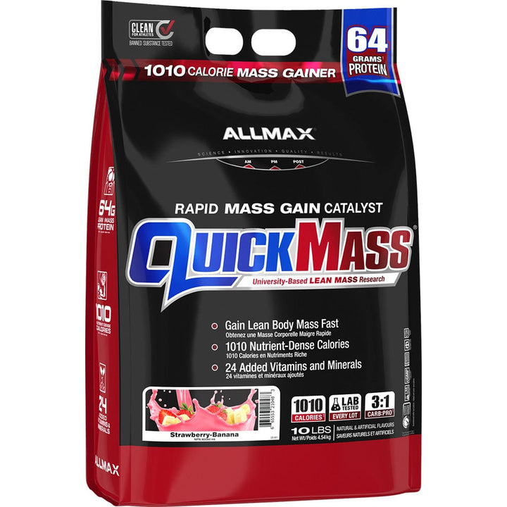 Allmax QuickMass Loaded, 10lbs | Best Muscle Builder Weight Gainer