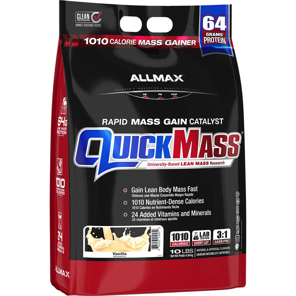 Allmax QuickMass Loaded, 10lbs | Best Muscle Builder Weight Gainer