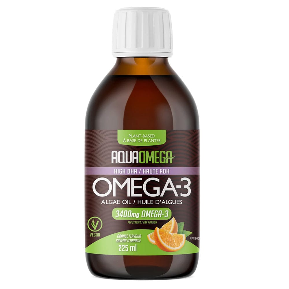 AquaOmega Plant Based Omega-3, 225ml | Vegan Liquid Omega-3