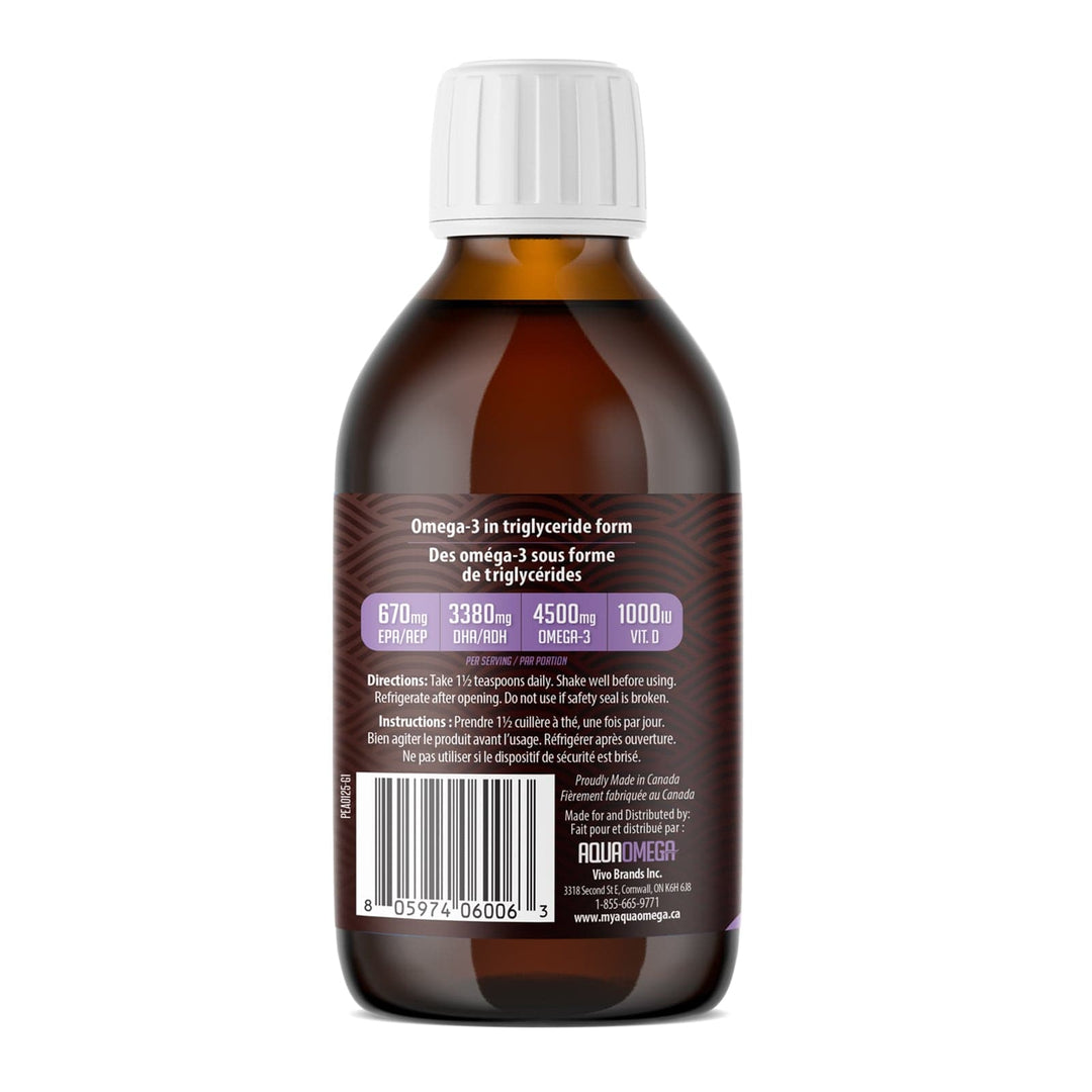 AquaOmega High DHA Omega-3 225ml