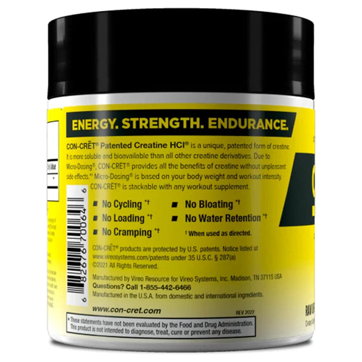 CON-CRET Creatine HCL Powder 64 serve