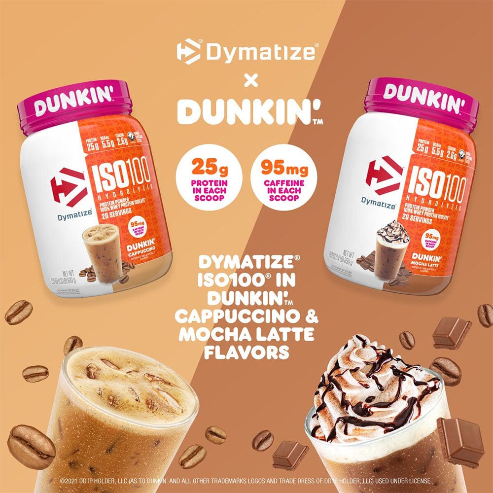 Dymatize ISO 100 Hydrolyzed Protein Isolate | Dunkin Donut Flavors