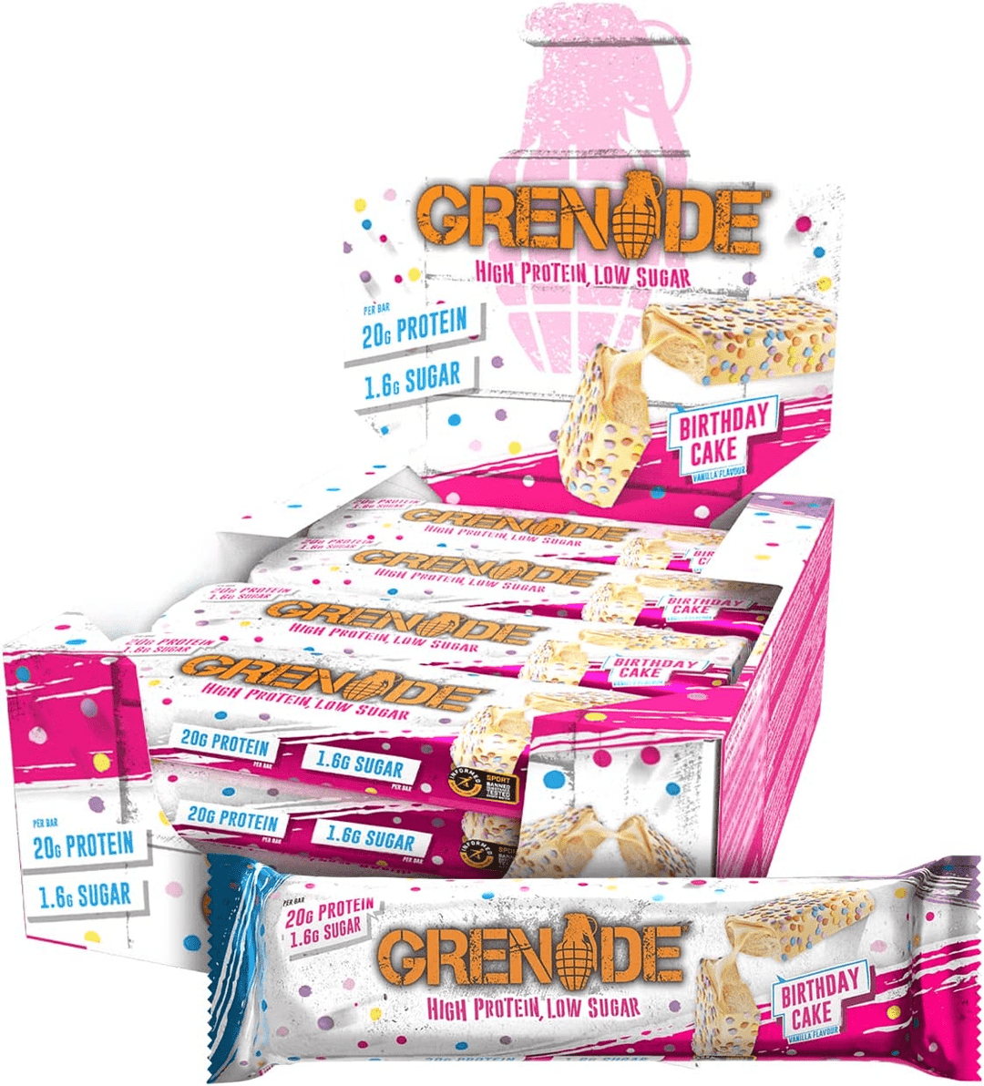 Grenade Protein Bars, 12/box | Best High Protein Bar Supplements