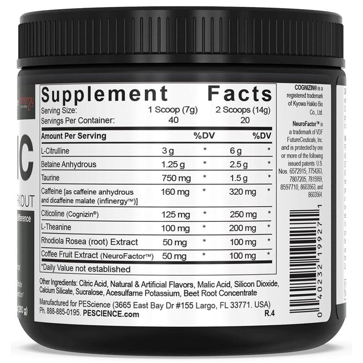 PEScience Prolific PRE, 40 serve | Energy and Power Supplement