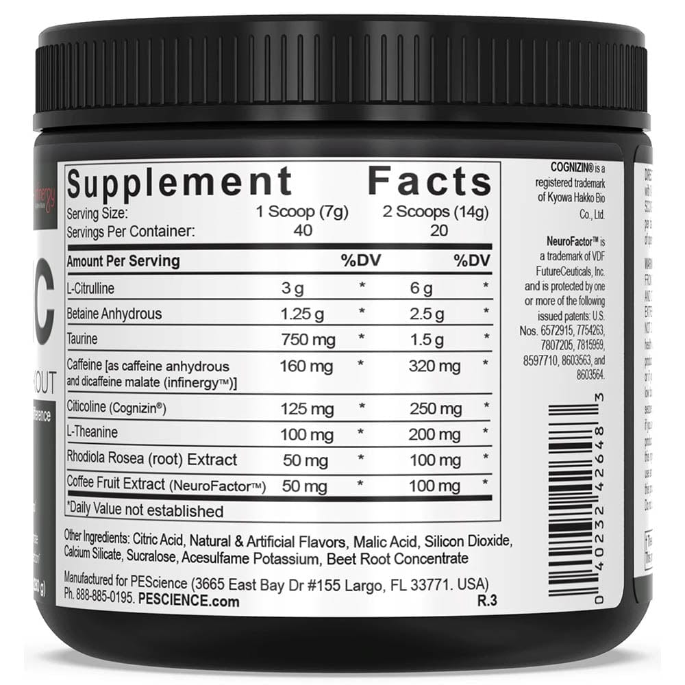 PEScience Prolific PRE, 40 serve | Energy and Power Supplement