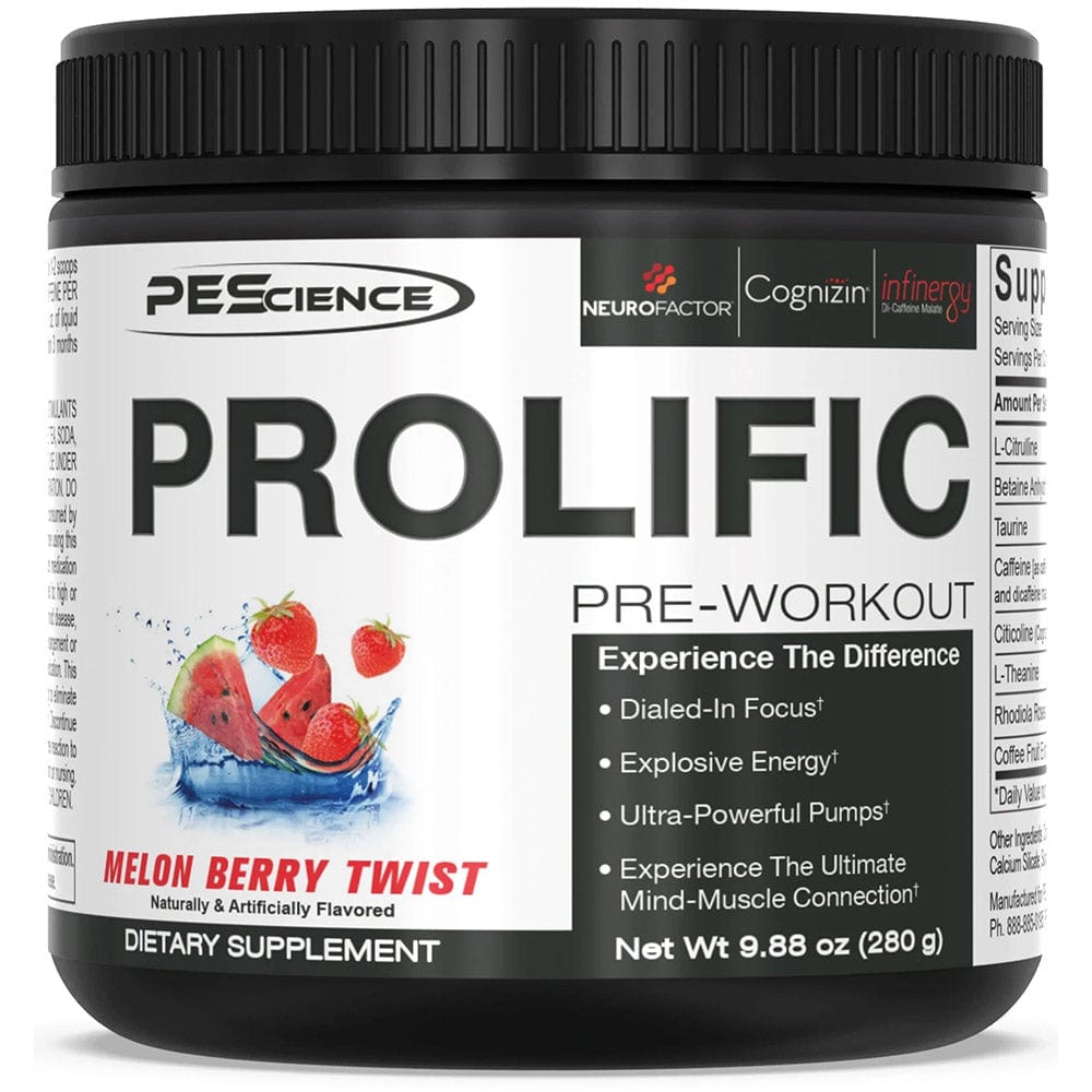 PEScience Prolific PRE, 40 serve | Energy and Power Supplement