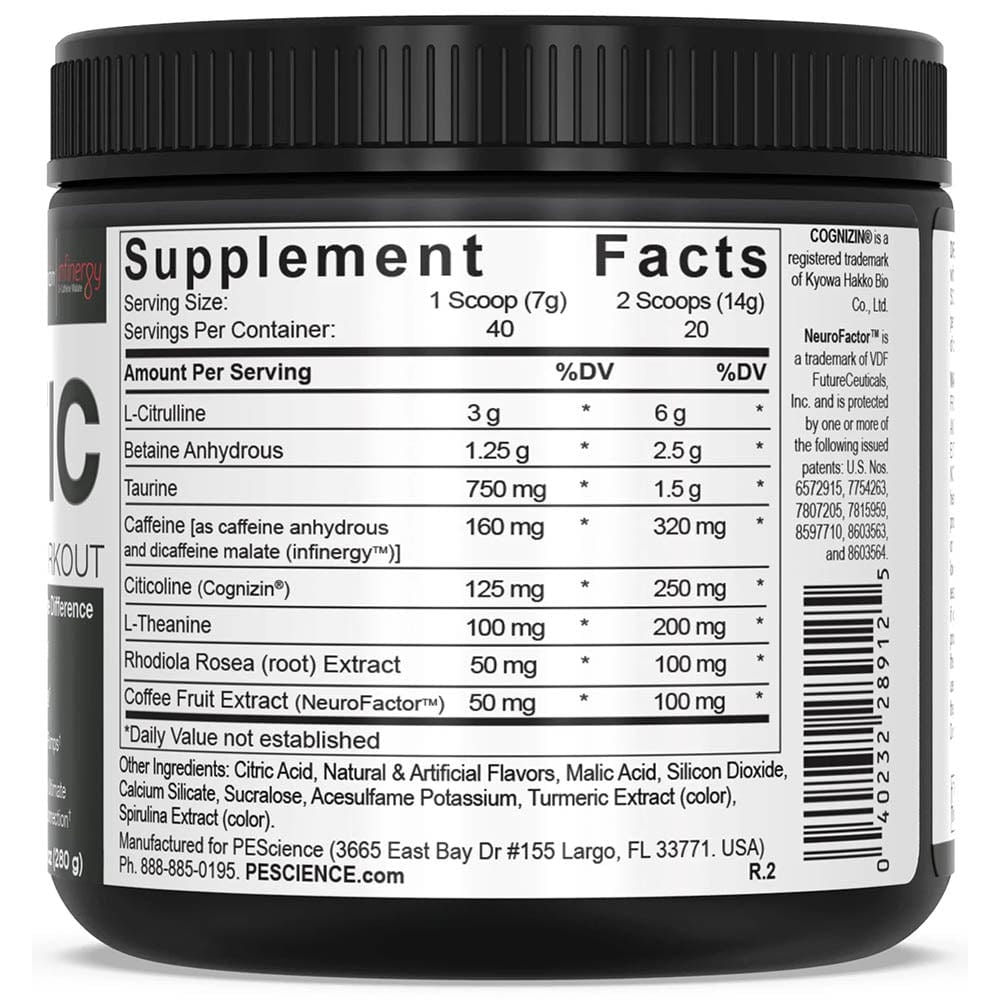 PEScience Prolific PRE, 40 serve | Energy and Power Supplement