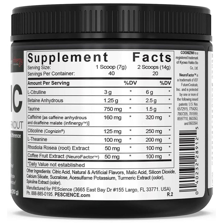 PEScience Prolific PRE, 40 serve | Energy and Power Supplement