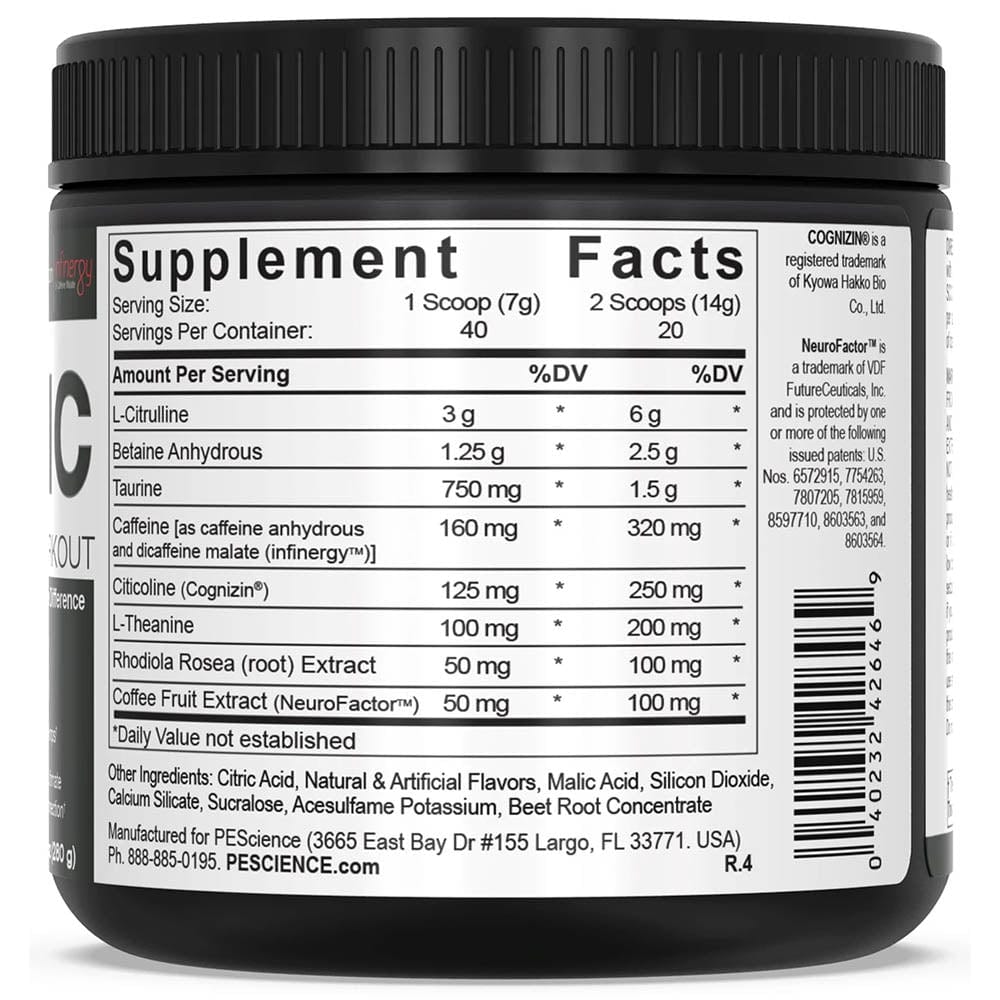 PEScience Prolific PRE, 40 serve | Energy and Power Supplement
