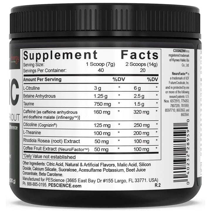 PEScience Prolific PRE, 40 serve | Energy and Power Supplement