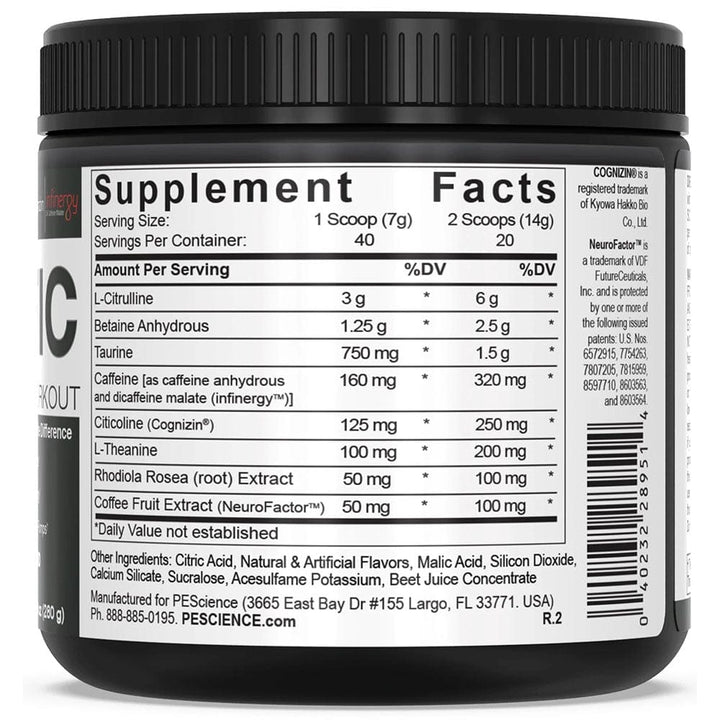 PEScience Prolific PRE, 40 serve | Energy and Power Supplement