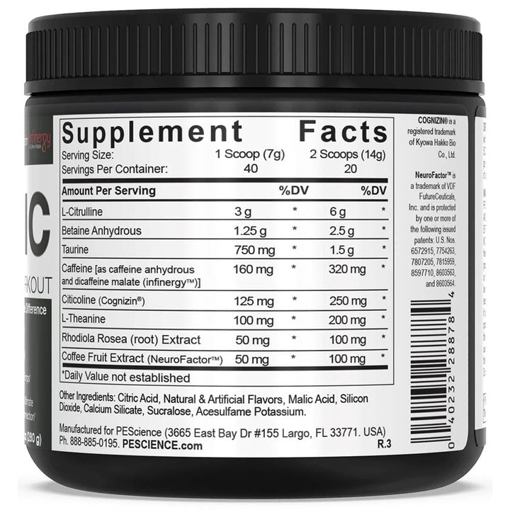 PEScience Prolific PRE, 40 serve | Energy and Power Supplement