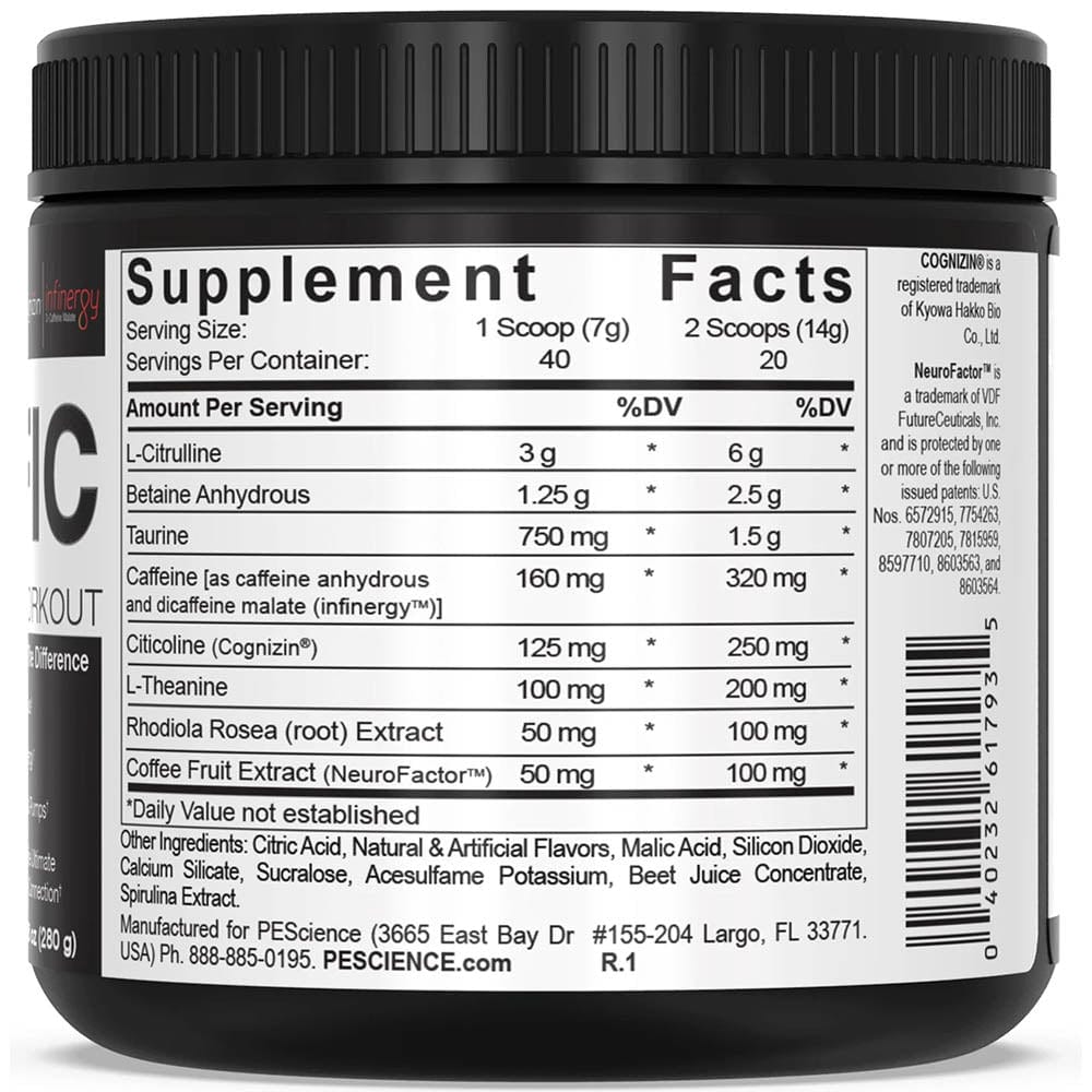 PEScience Prolific PRE, 40 serve | Energy and Power Supplement