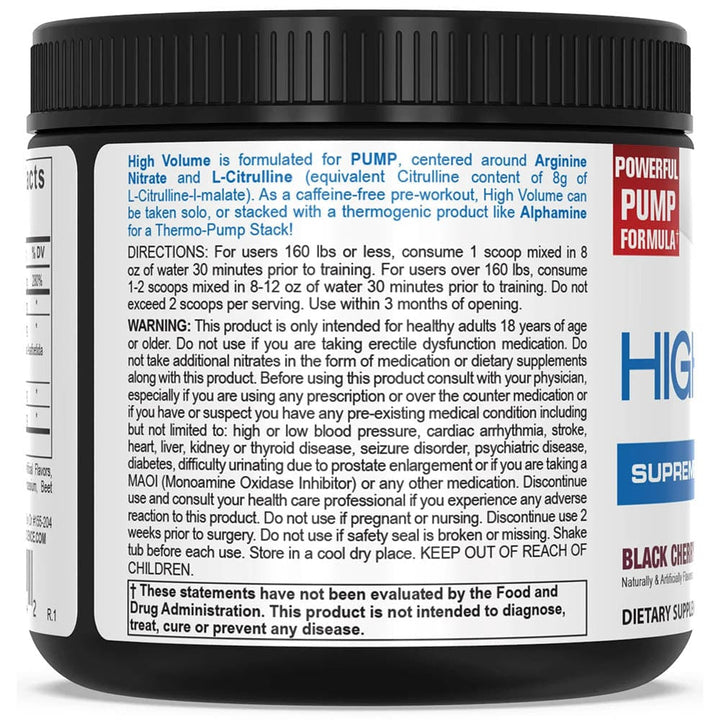 PEScience High Volume | Caffeine Free | Stim Free Pre Workout