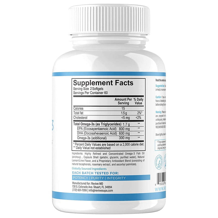 Revive Omega-3 Natural Fish Oil | Revive MD Omega Fish Oil