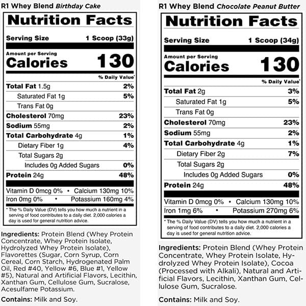 Rule1 Whey Blend Protein 5lbs | High Quality Nutrition Facts