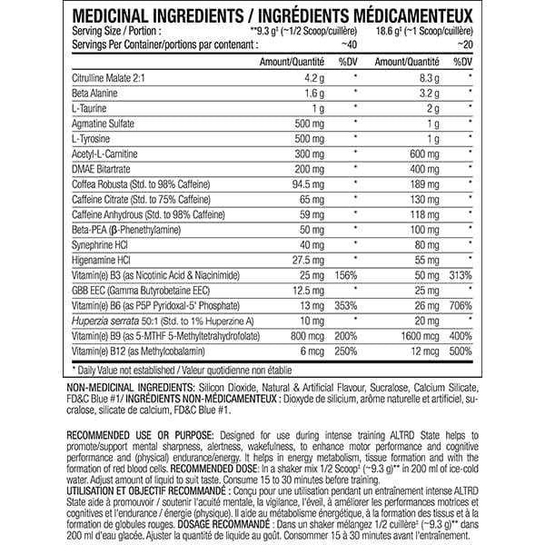 Perfect Sports ALTRD State Pre Workout, 40 servings