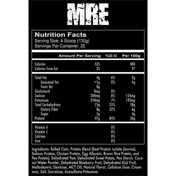 Redcon1 MRE, 25 servings | Real Whole Food Meal Replacement
