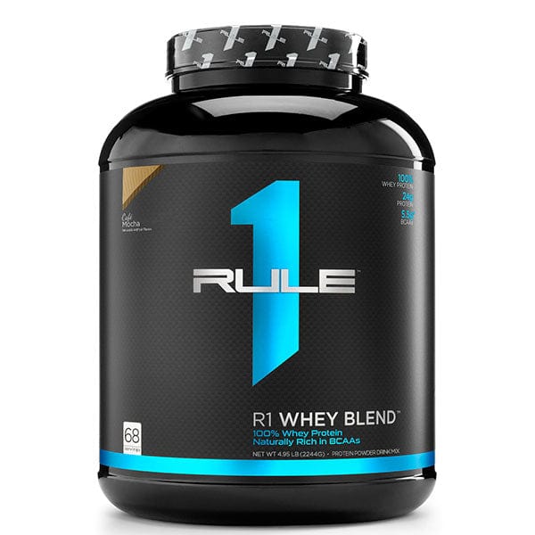 Rule1 Whey Blend Protein 5lbs Cafe Mocha 